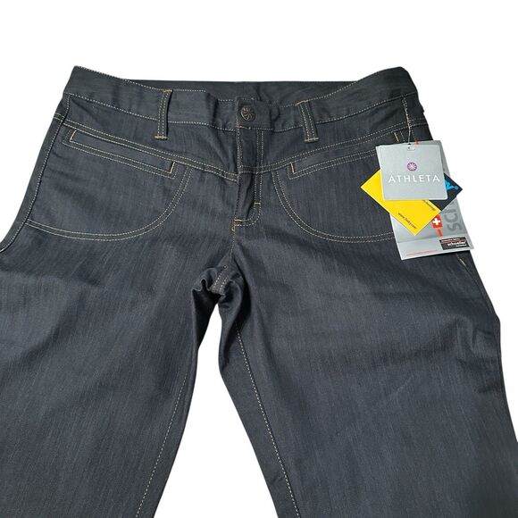 Athleta Women’s Jeans Sz 12 NWT 3XDRY Schoeller Dark Wash Denim - Picture 6 of 8